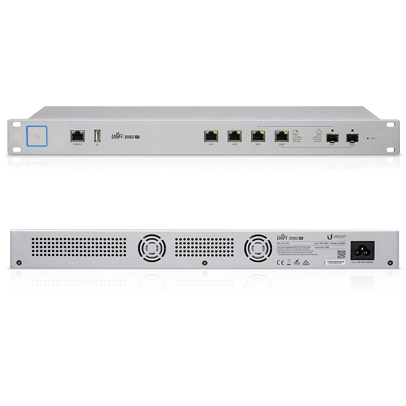 Ubiquiti-Puerta de enlace de seguridad USG-PRO-4 UniFi, 1WAN, 4LAN, enrutador gestionado, Firewall, 5x100/100/1000Mbps