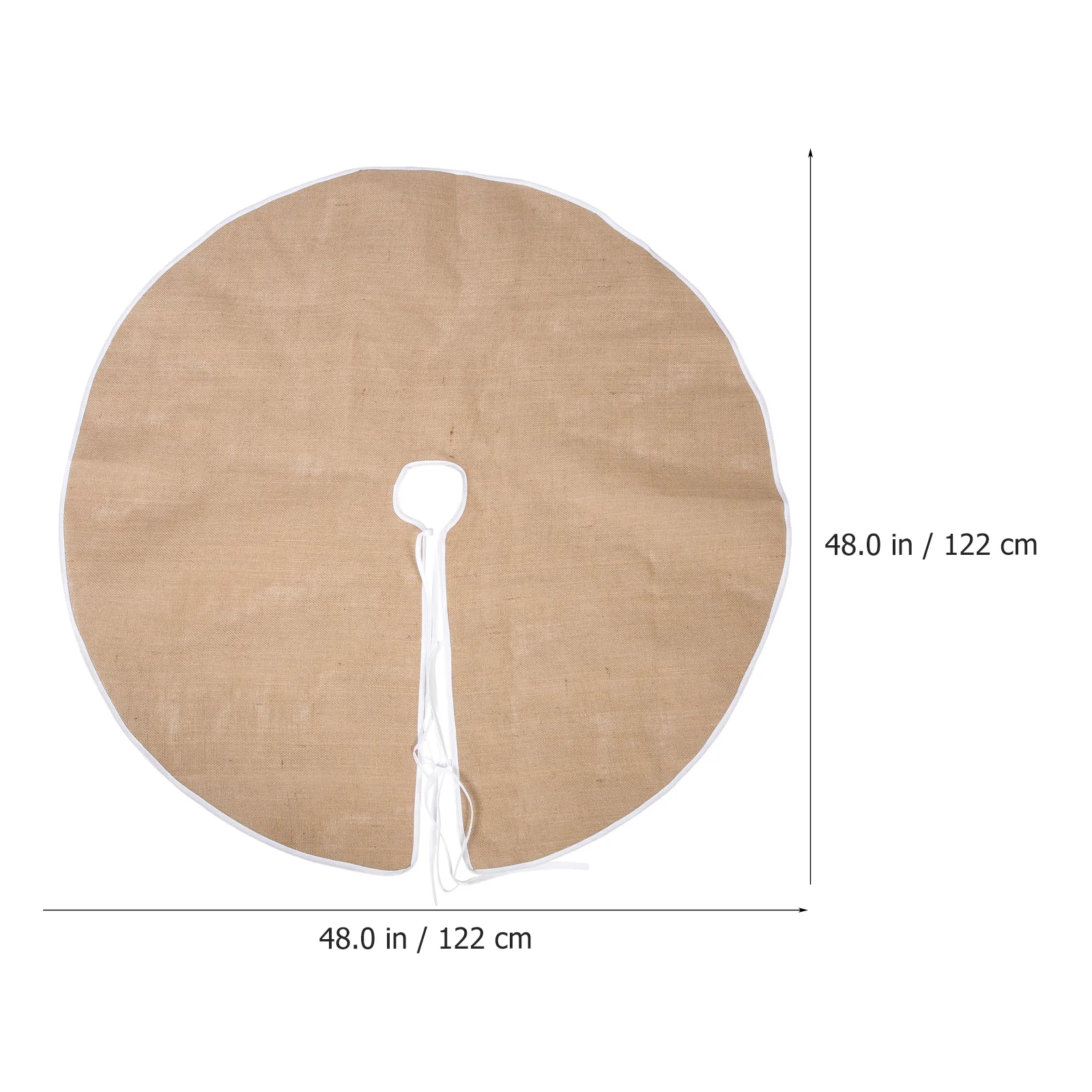 

122Cm Christmas Skirt Decoration Xmas Diy Apron Linen Cloth Tree Base Home Office Shop Party Use Festival Tree Skirt Decor