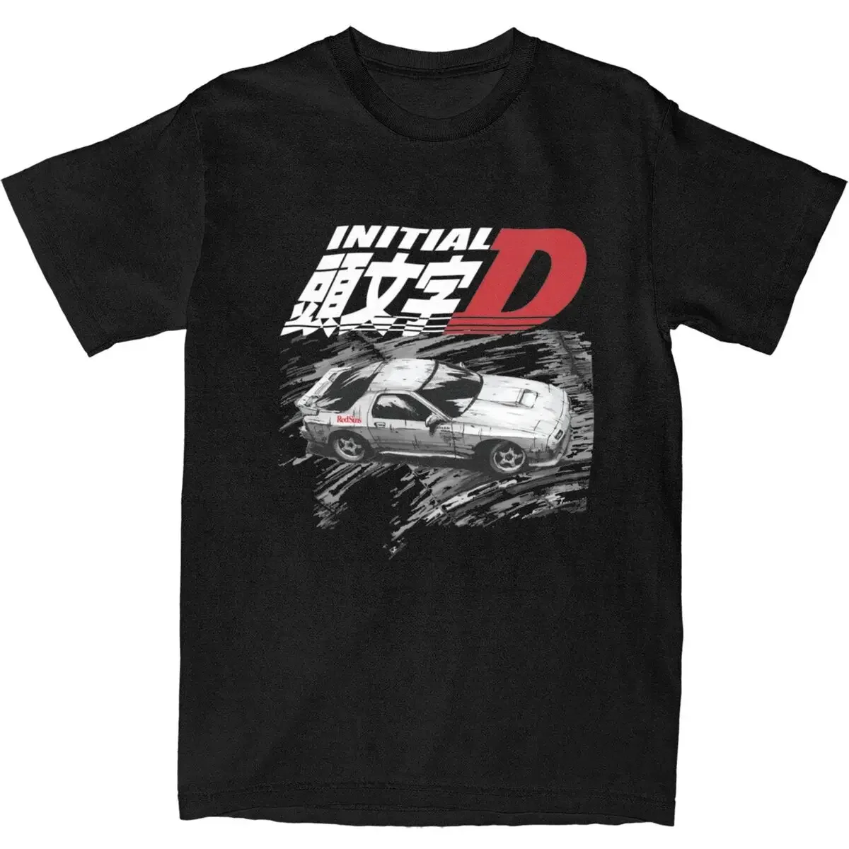 Initial D Ryosuke Takahashi RedSuns T-Shirts Men Women  RX7 Drifting Novelty 100% Cotton Graphic Printing Tees