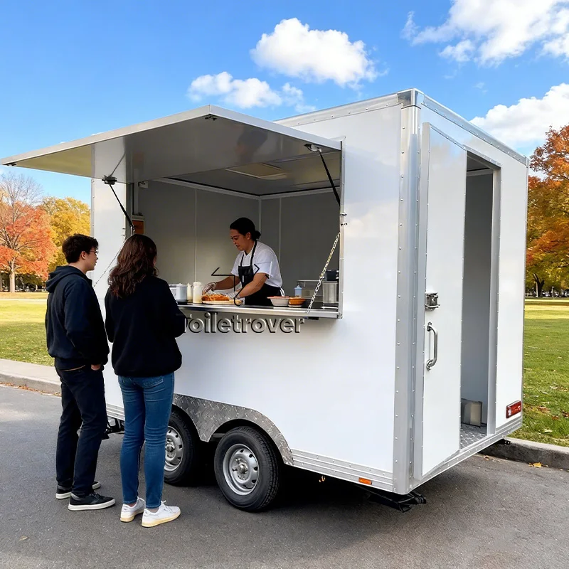 

Fully Equipped Mobile Food Truck Trailer Commercial Concession Outdoor Vending Food Trailer Fully Equipped for Business