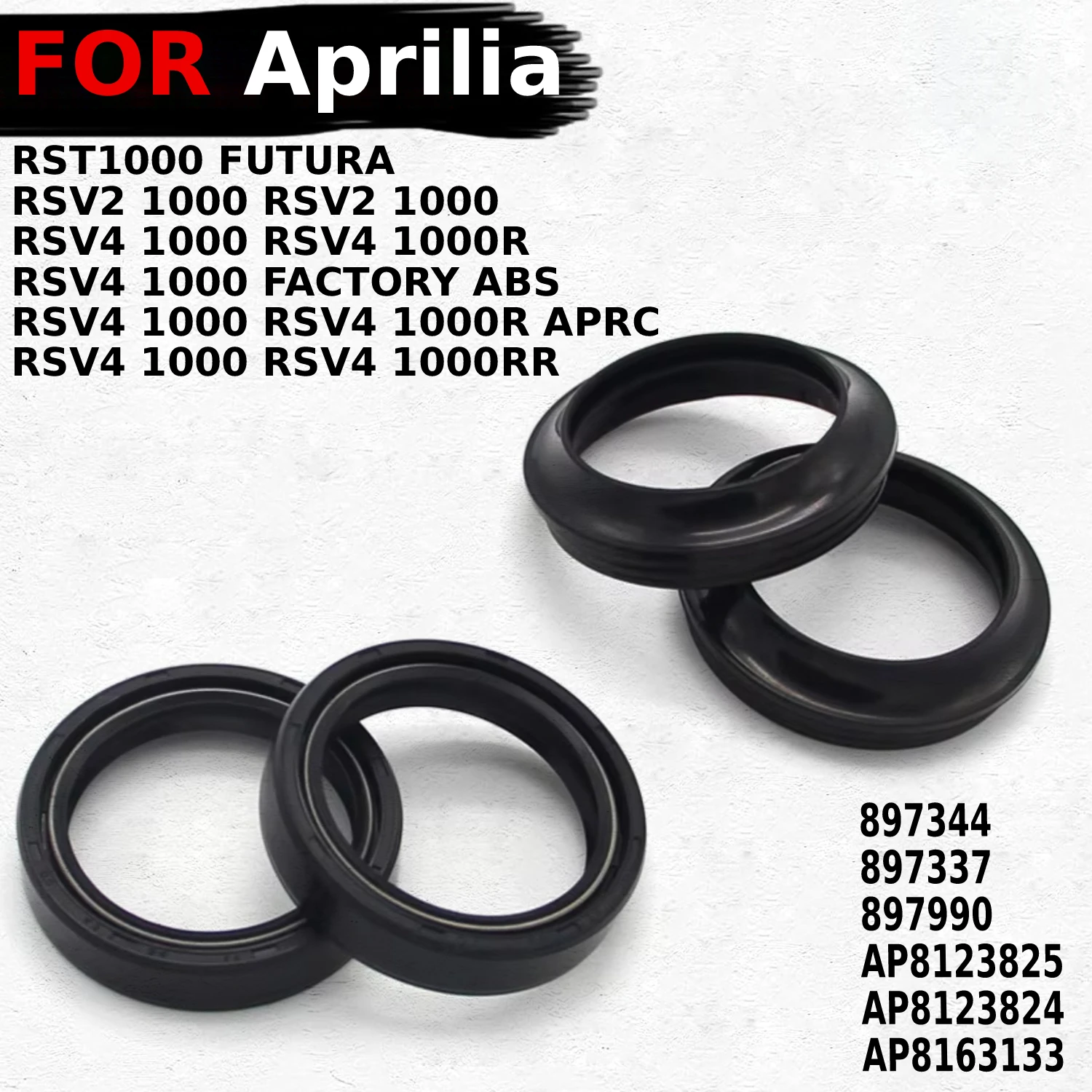 

Motorcycle Damper Oil Seal Dust Seals For Aprilia RST1000 RSV2 RSV4 FACTORY 897344 897337 897990 AP8123825 AP8123824 AP8163133