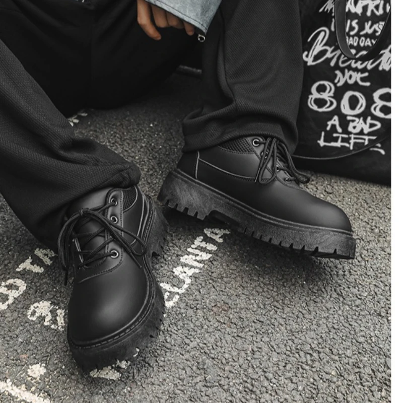 

Небольшие однотонные однотонные высококачественные уличные туфли на шнуровке с круглым носком и плоским каблуком, модные деловые туфли на весну и осень