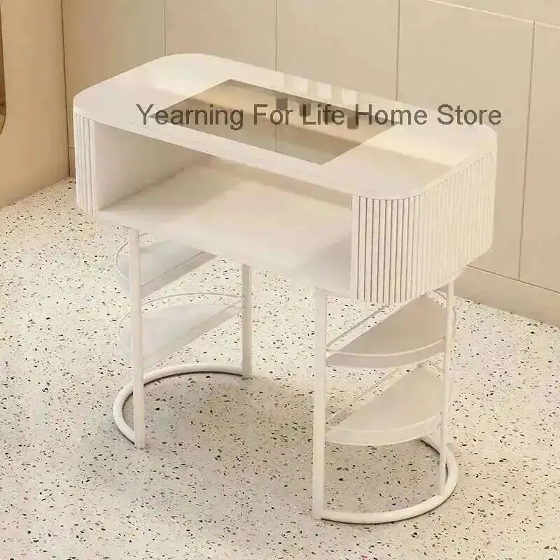 

Stand Workstation Nail Cabinets Table Tech Accessories White Nail Table Luxury Nordic Tavolo Unghie Manicure Furniture