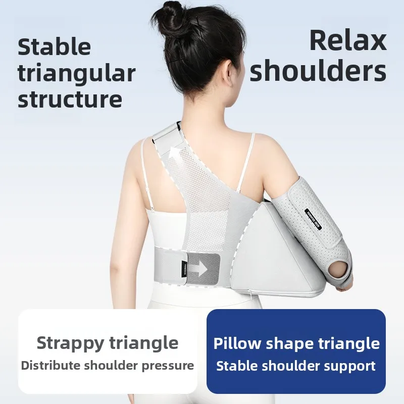 Arm Sling Support Belt Shoulder Abduction Sling Support Strap Shoulder Immobilizer Brace for Arm Injury Fixing Protector Braces