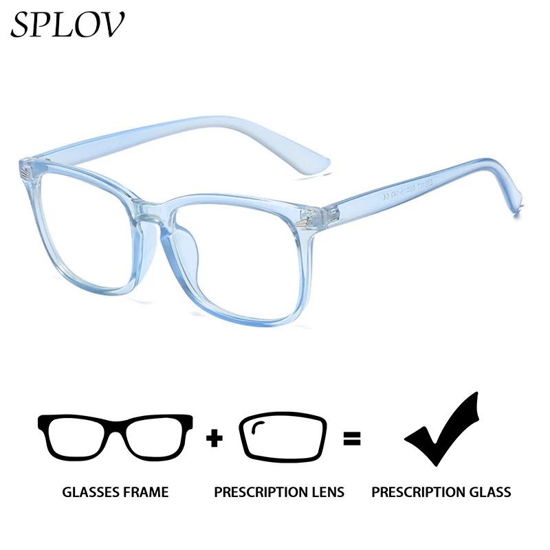 

SPLOV Men's Prescription Glasses Professional Customized Anti Blue Light Progressive Lenses Prescription Glasses for Women
