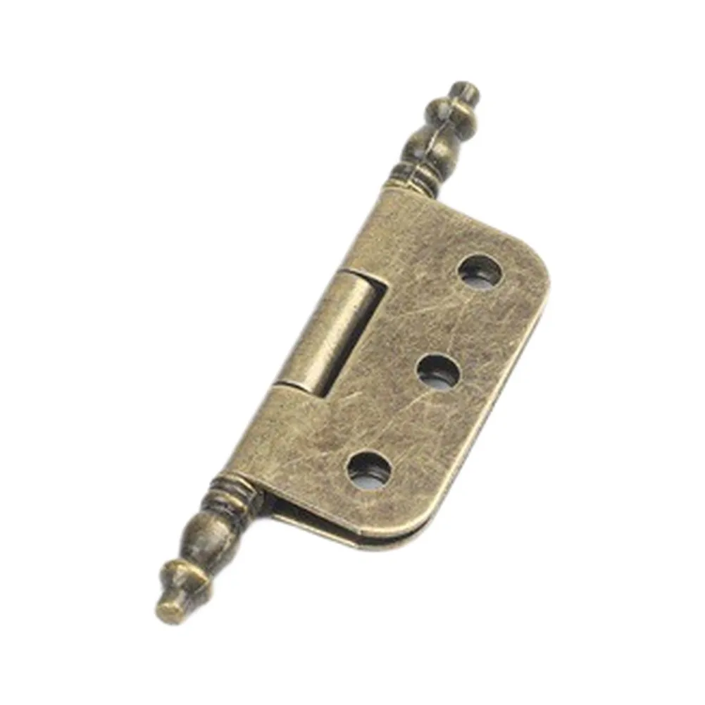 Bowarepro 4Pcs 70*35mm Antique for bronze Crown Head Hinges 6 Holes Jewelry Box Decorative Hinge For Cabinet Furniture Hardware