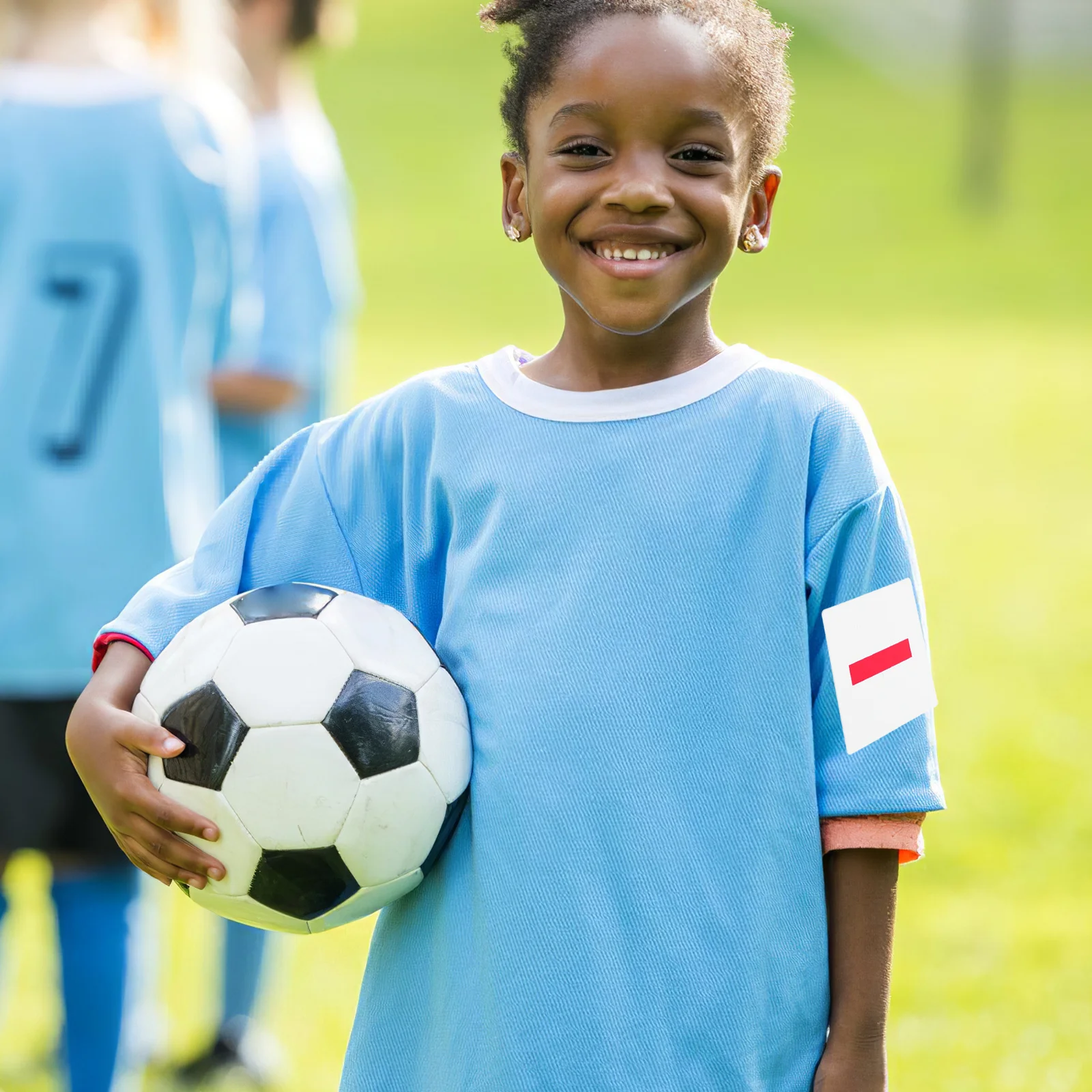 

10Pcs Captain Armbands Soccer Basketball Lightweight Plastic Badge Safety Pin for Youth Sports Leaders Soccer Armband