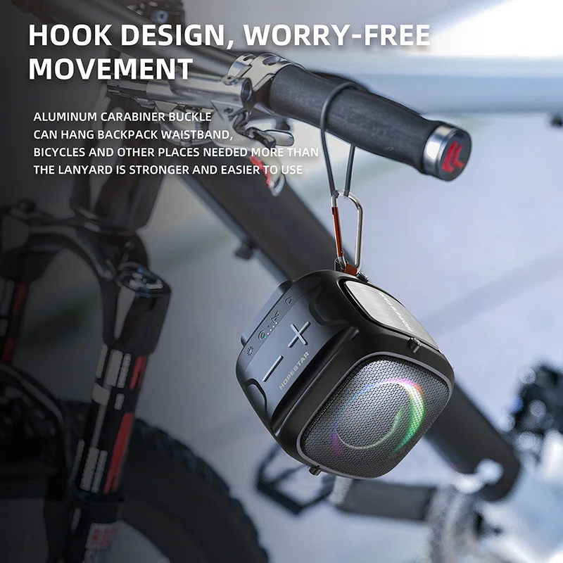HPYM01 Hopestar Partyone Mini Stereo Bass Portable Wireless Speaker With RGB Lights Active Stereo Subwoofer Mini Cube Speaker