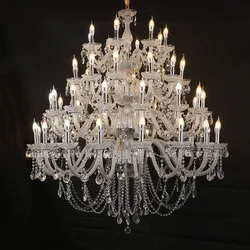 4 Tier Crystal Chandelier Affordable Price 52 Lights Diameter 142cm Hotel Hall Lighting Luxury Wedding Candel Lamp 110v / 220v