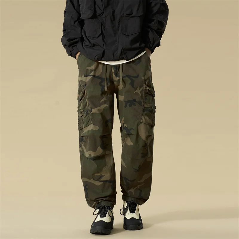 Autumn and winter new fashion men's Japanese vintage overalls men's fashion casual pants long pants