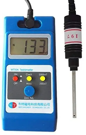 Tesla Meter Gaussian Meter With Probe WT10A Fluxmeter Surface Magnetic Field Tester Gaussian Meter