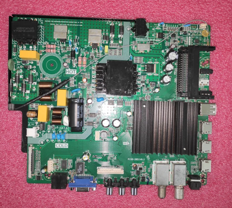 

Free shipping! P150-2851V6.2 4K WiFi network TV motherboard 4 core 1.5G+8G 70V--110V 650MA working good