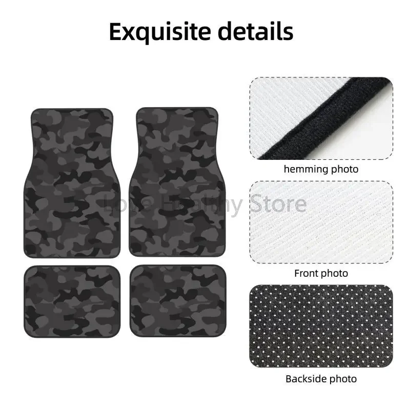 Camo Pink Camouflage Front and Rear Car Floor Mats Anti-Slip Foot Mats 4 Pcs Set Automoetive Accessories Universal for Car Suv view 5