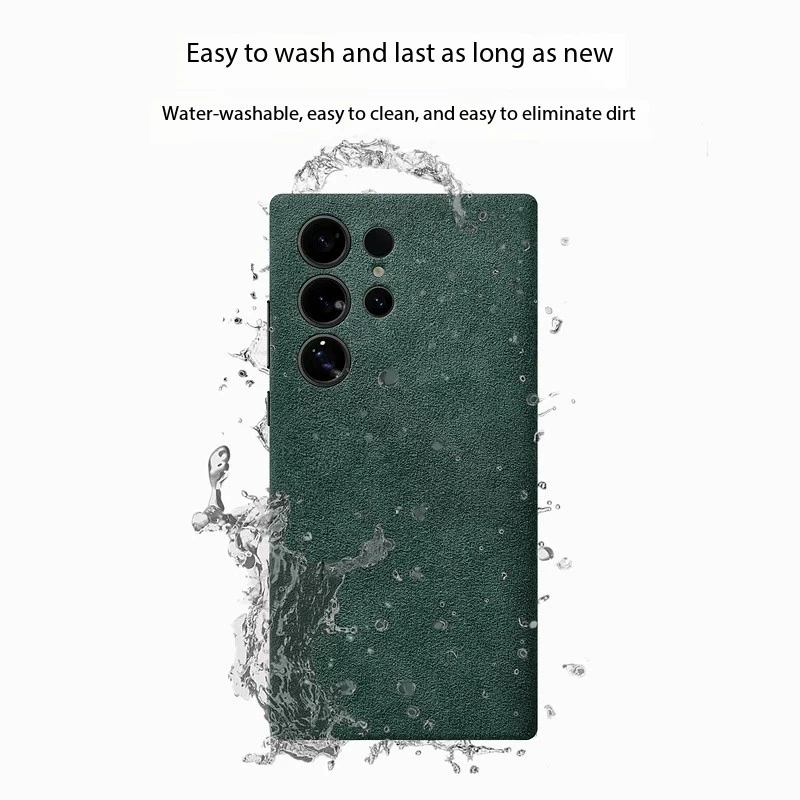 Włoskie etui Alcantara do Samsung Galaxy S26 S25 S24 Ultra Plus + Magnetyczne, luksusowe skórzane etui z Magsafe na tył telefonu S26 — zdjęcie produktu 4
