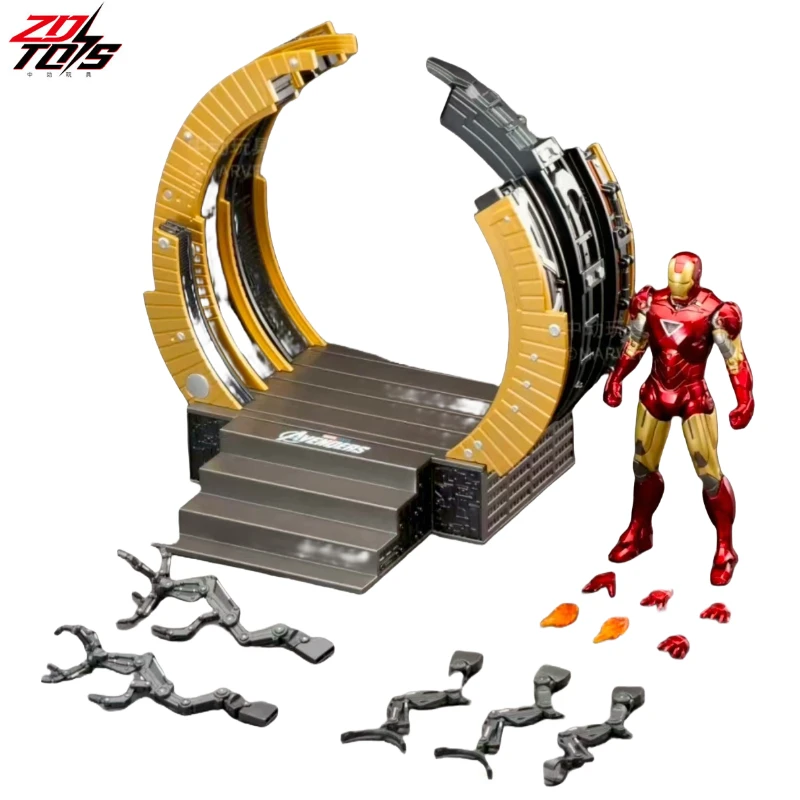 

Original ZD Toys Marvel Genuine License Iron Man Suit-up Gantry America Action Figures Collection Toys Model