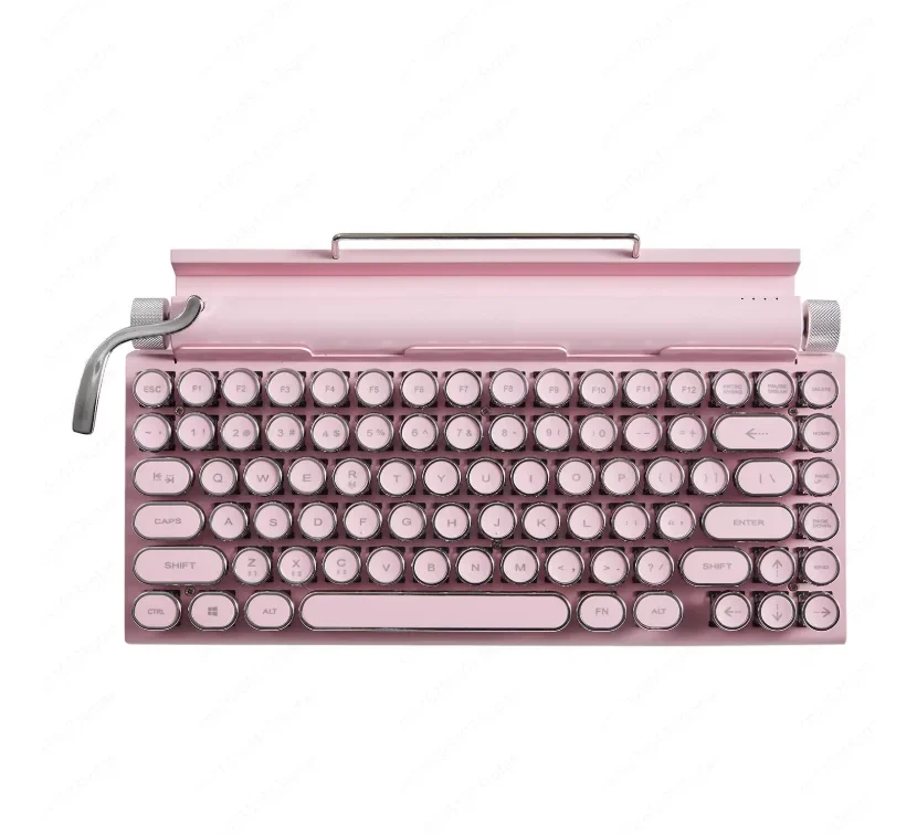 Typewriter Steampunk Wireless Bluetooth Dual Mode Mechanical Keyboard Computer Tablet iPad Mobile Phone Green Axis