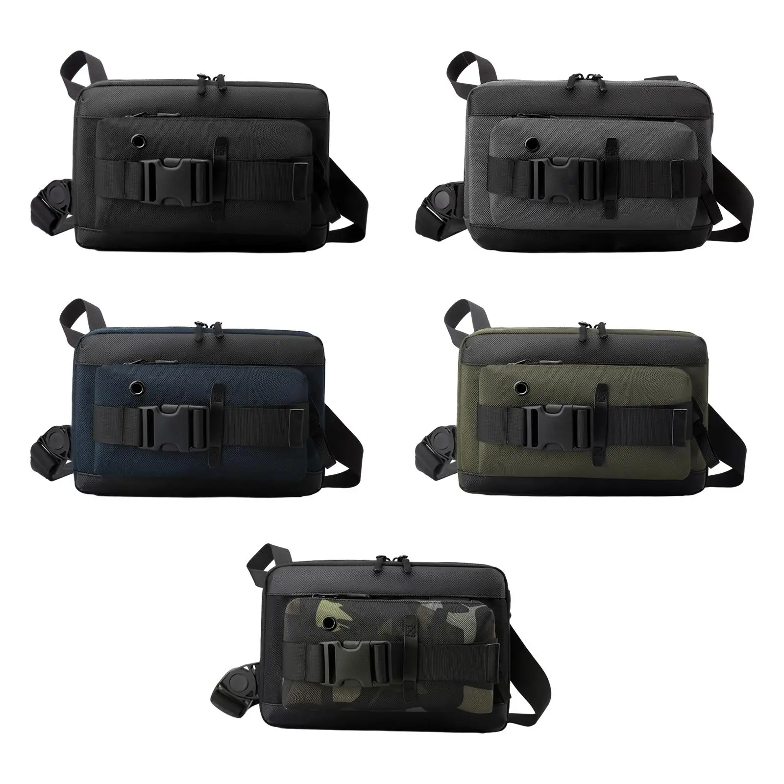 Mens Chest Bag Fanny Pack Chest Pouch with Zipper Daypack Portable Crossbody Bag Shoulder Purse for Workout Walking Traveling