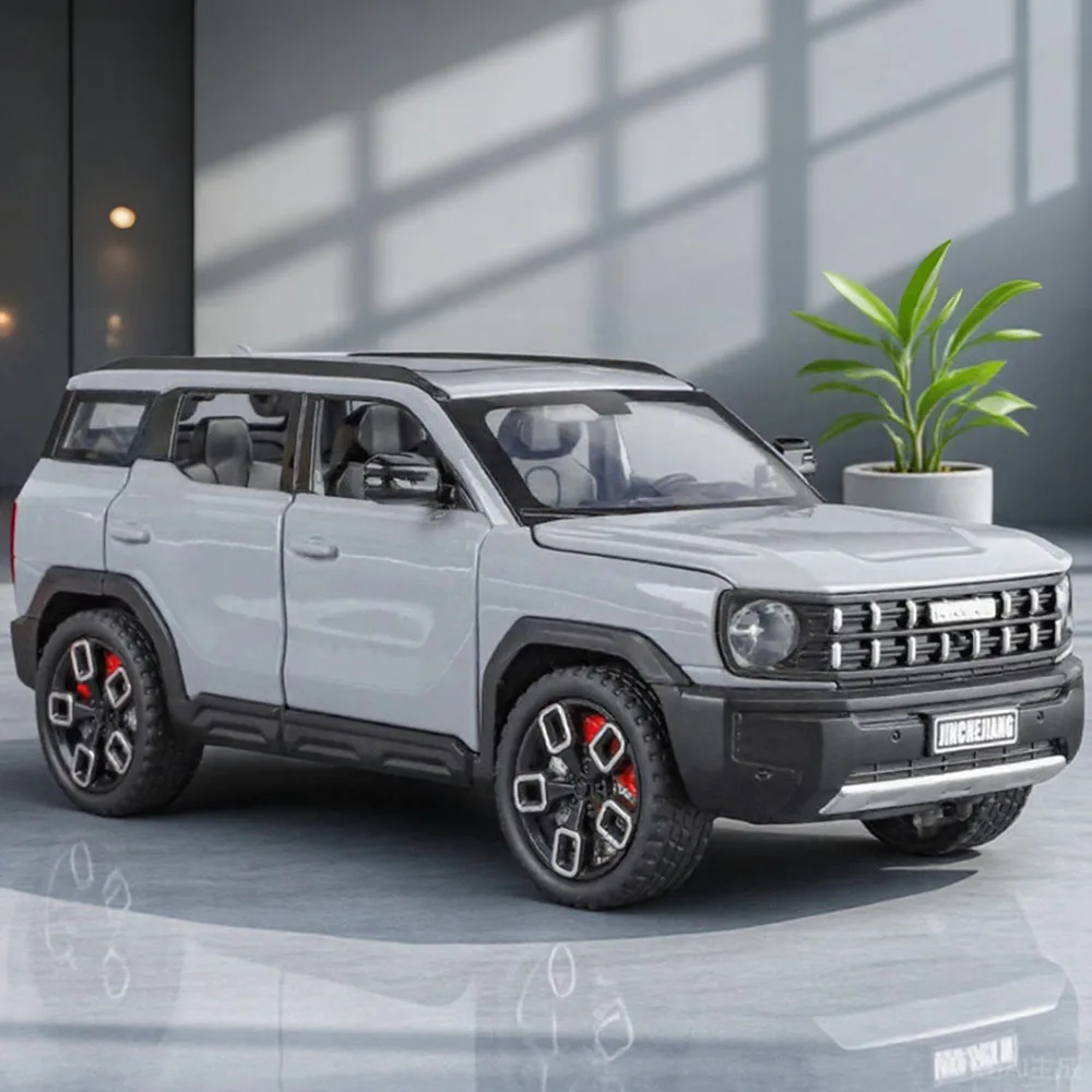1:24 Haval X-DOG Escalade modelos juguetes coches aleación 6 puertas abiertas coche en miniatura con luz trasera vehículos con sonido regalos para niños