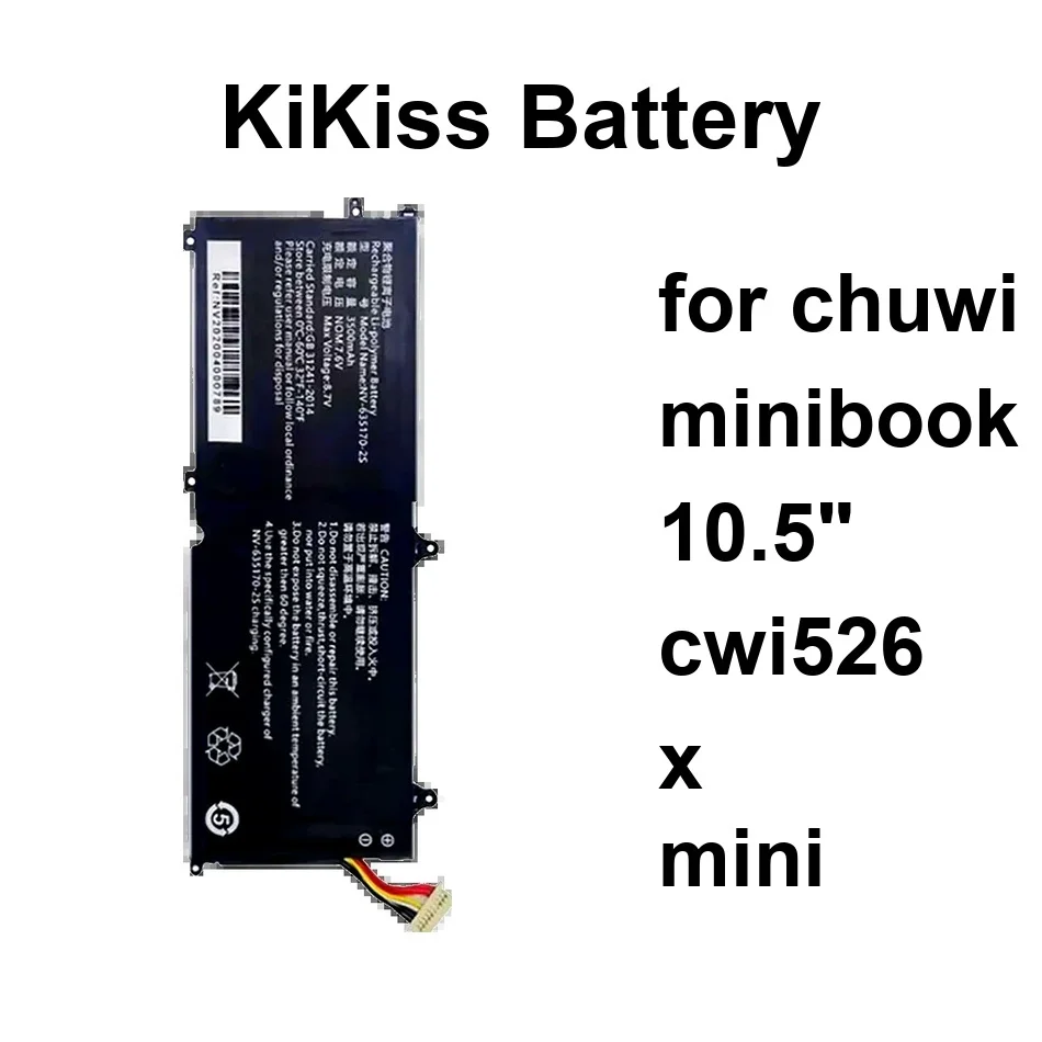 

Безопасный аккумулятор для ноутбука 505592-2S1P NV-635170-2S 3800-4200 мАч для Chuwi Minibook 10,5 "CWI526 X Mini