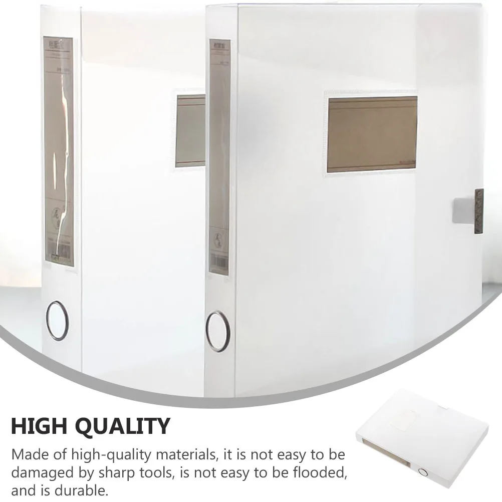 

2Pcs Document File Box Heavy Duty PVC Material Desktop File Holder for Certificates Magazines A4 Paper Organizer Case