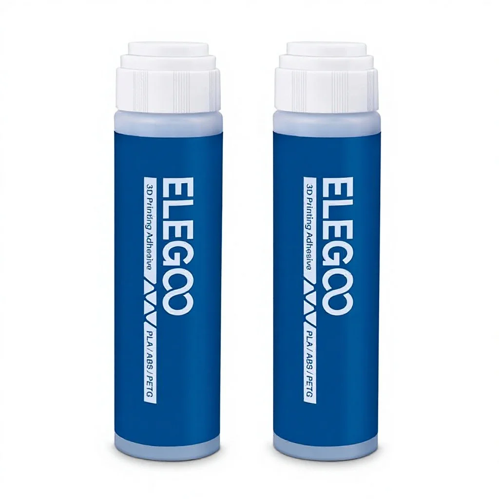 ELEGOO 3D Printer Adhesive Glue Stick 60ML 2PCS ABS/PLA/PETG/TPU Filaments Strong Hot Bed PEI/PEO/PET Aluminum Build Plates