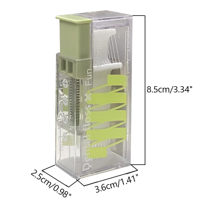 صندوق توزيع خيط تنظيف الأسنان المحمول سهل الاستخدام مع 10 قطع خيط تنظيف الأسنان؛ العناية المتقدمة بصحة الفم