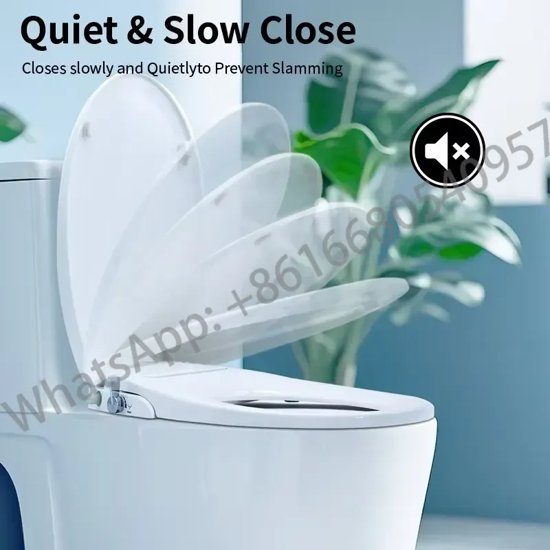 Wholesale Dual Nozzle Self Cleaning O Shape Smart Bidet Seat Cover Rear Feminine Wash Non-Electric Plastic Toilet Bidet Seat - view 4
