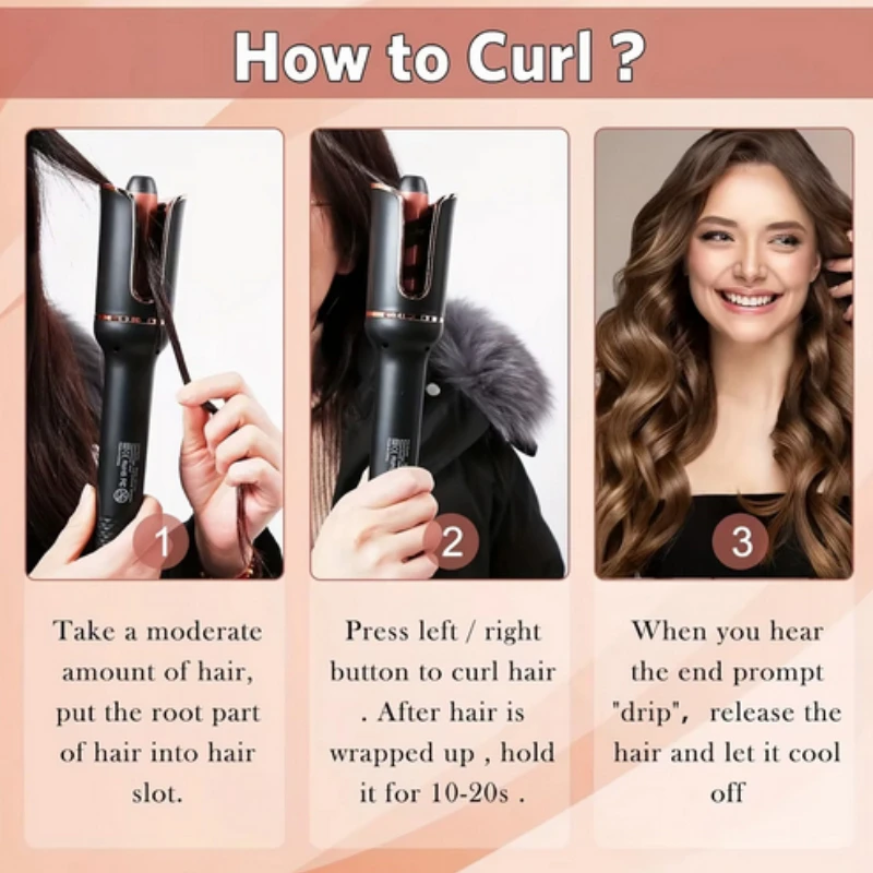 

Новые популярные керамические автоматические вращающиеся плойки для завивки волос, стайлеры для создания локонов, инструменты для укладки