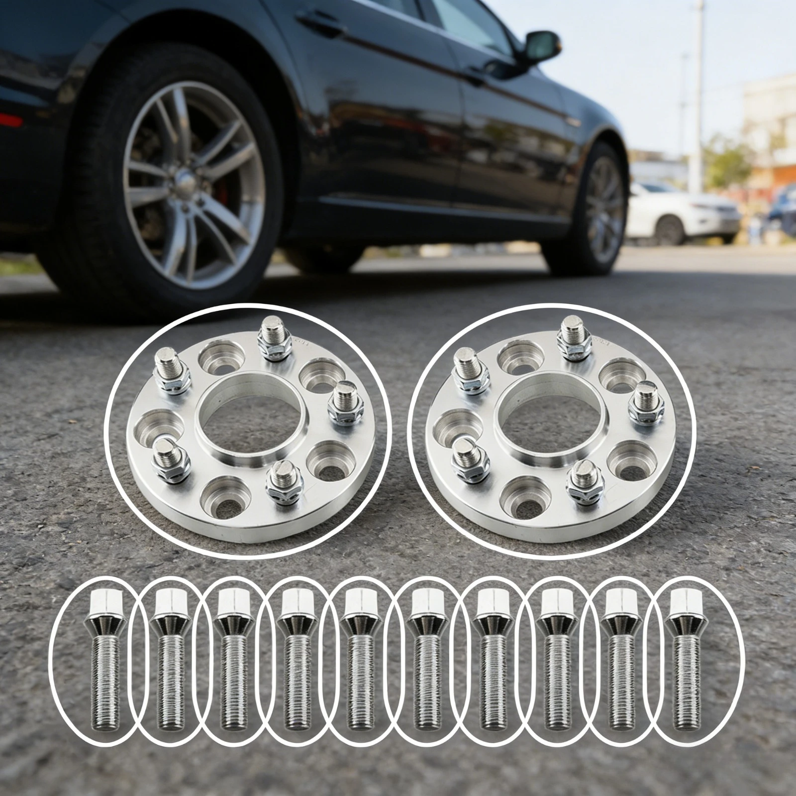 

Wheel Adapters, Precision Machined Stable Fit, Universal Automotive Wheel Conversion Accessories -39-5X112 TO 5X114.3-20MM-66.56