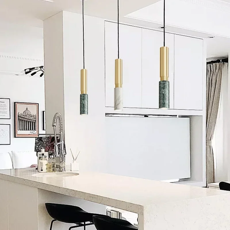 

Скандинавский мраморный подвесной светильник, современная светодиодная лампа, минималистичный потолочный светильник для спальни, прикроватной зоны, столовой, коридора