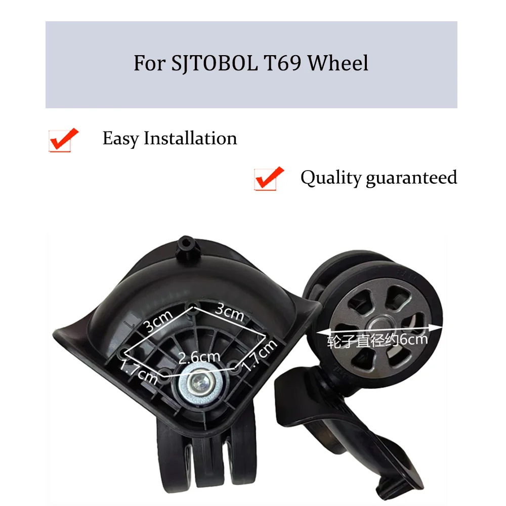 

Suitable For SJTOBOL T69 Luggage Wheel Trolley Case Wheel Pulley Sliding Casters Universal Wheel Repair Slient Wear-resistant