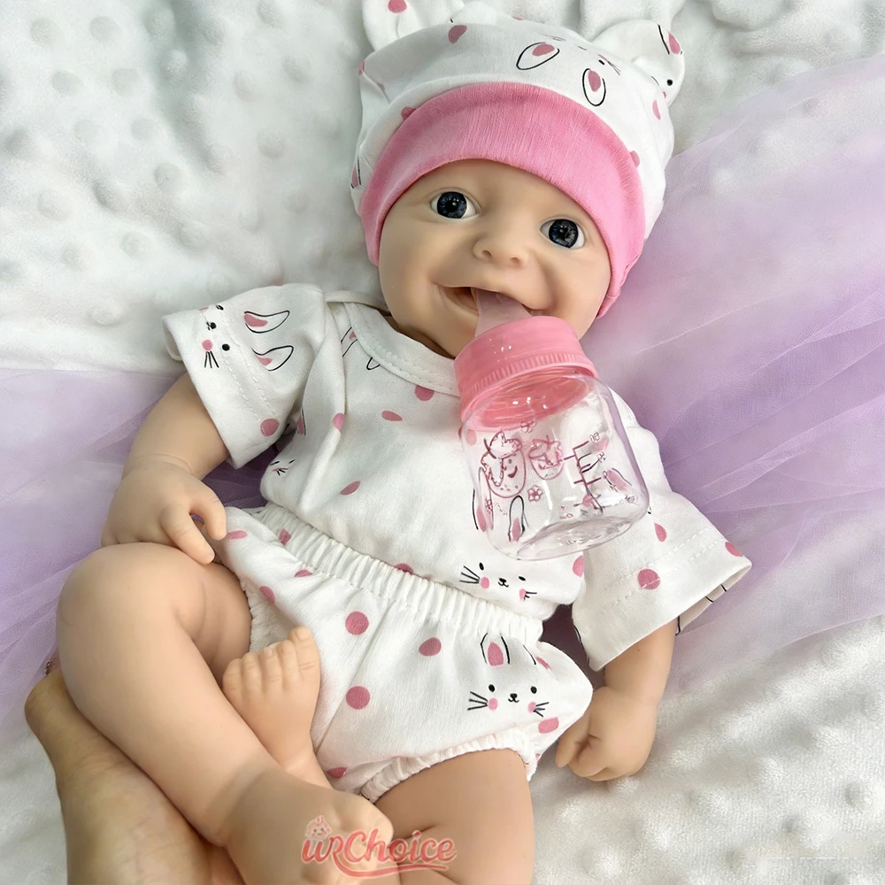 

Реалистичная кукла-реборн из силикона, 17 дюймов, с мягким покрытием, новорожденная девочка, моющаяся, ручной работы, как живая игрушка