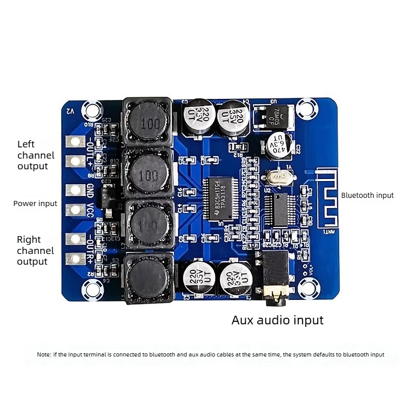 TPA3118 Digital Amplifier Board Bluetooth 20 Stereo 2x45W DC12V 24V Wide Voltage for Speaker DIY Modification