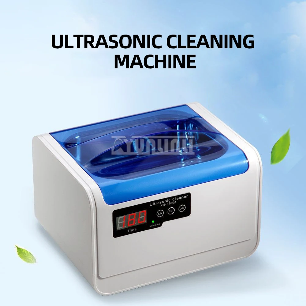 1.4L Ultrasonic Glasses Cleaning Machine Jewelry Metal Tableware Watch Cleaner Stainless Steel SUS 220V CE-6200A