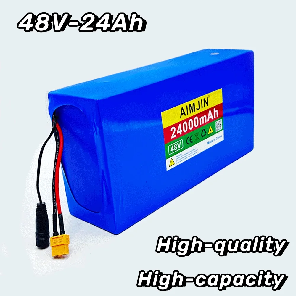 AIMJIN 13S6P 48V 24000mAh/24Ah Li-ion Battery Pack， 2000W Citycoco Motorized Scooter Battery Built In 50A BMS