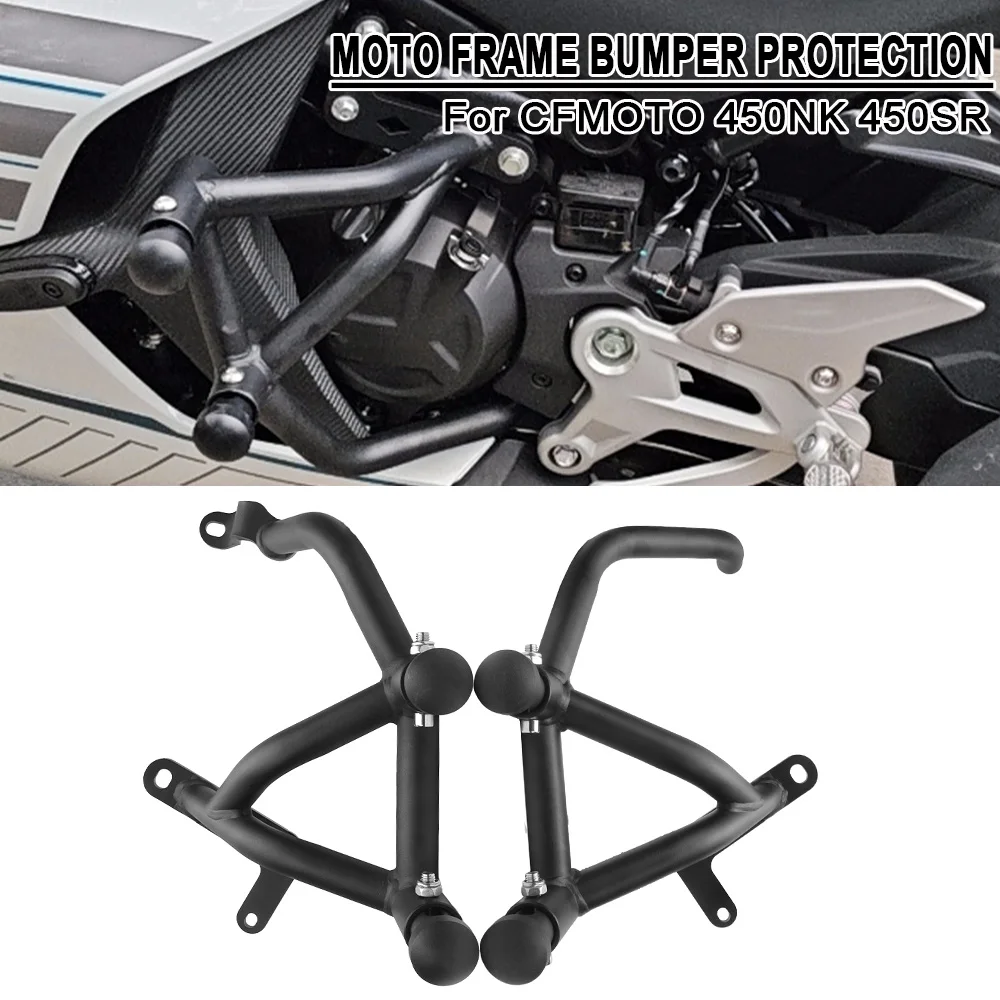 

Motorcycle Frame Bumper Protection For CFMOTO 450NK 450SR 450 NK 450 SR Engine Anti Drop Bar Falling Protector Guard Crash Bar