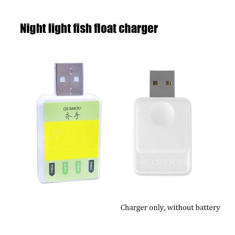 Flutuadores luminosos elétricos portáteis, flutuadores noturnos recarregáveis, acessórios de pesca, bateria CR425