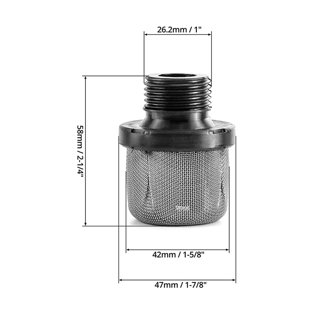288716 Airless Paint Sprayer Inlet Strainer, 2Pcs 3/4 Inch Replacement Inlet Strainer Screen for Airless Sprayer Painter