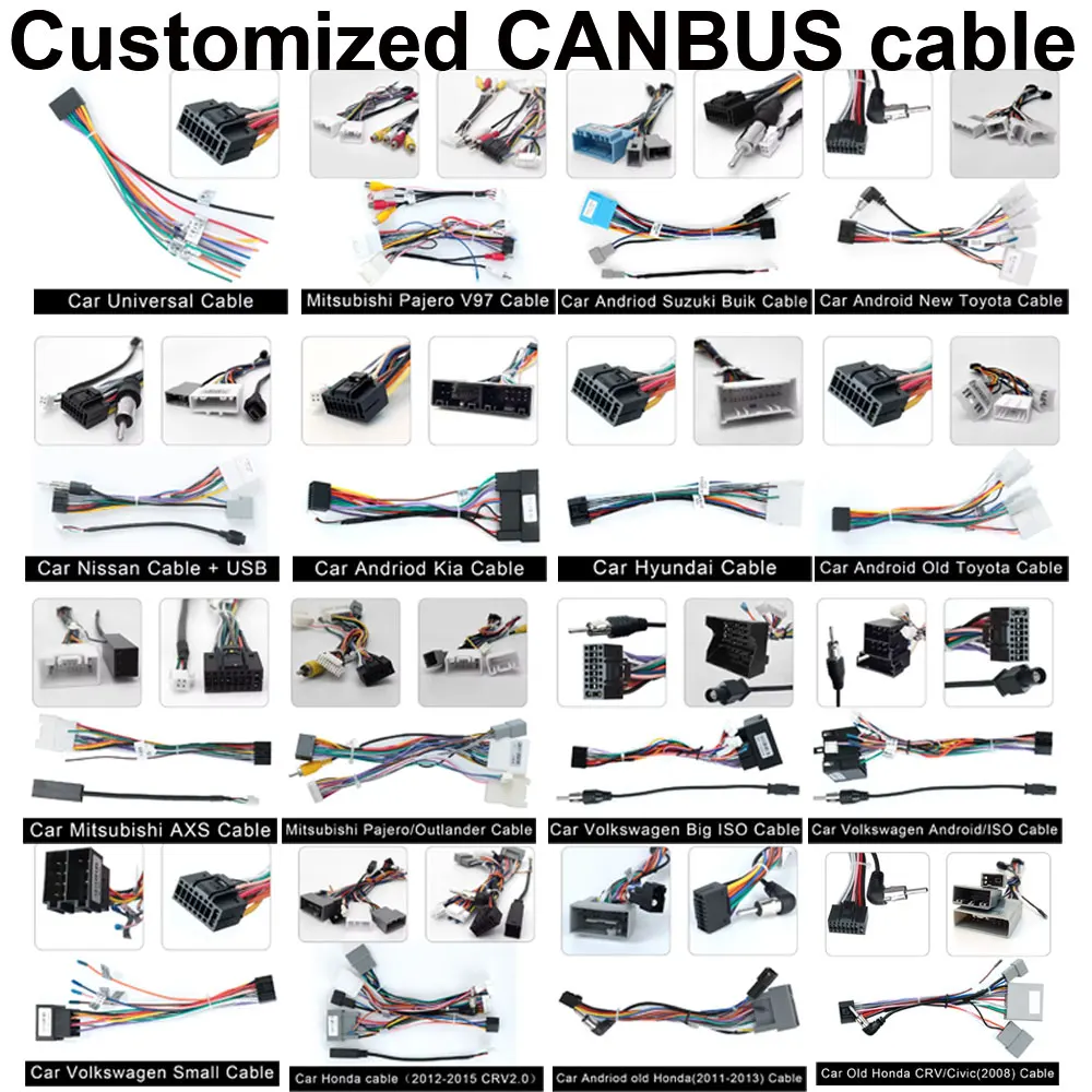 41 Customized CANBUS Cable Car Radio Android Player for Suzuki Kia VW Hyundai Honda Toyota Nissan Mitsubishi Ford Outlander