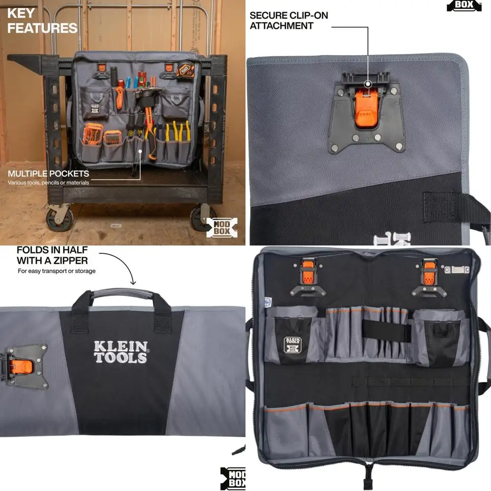 

Modular Toolbox Cart with Storage Organizer and Zip Closure for Secure Transport