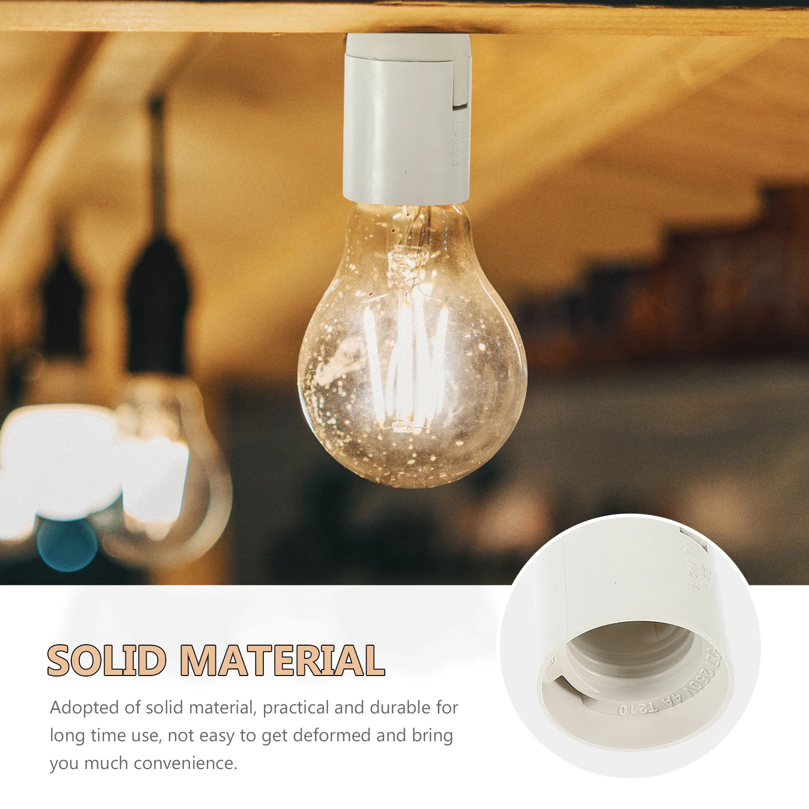 

Plug in Light Socket Pendant Lamp Cord Hanging Light Socket Cord 1.8m Us Plug ABS Material Easy Installation Durable and