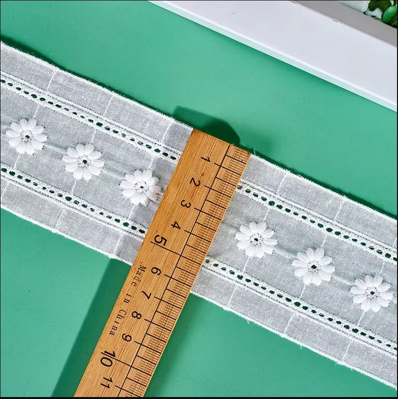 30Yards Cotton Embroidery Lace Trim, Patchwork Needlework, Sewing Accessories, Clothes Decoration, Garment Material,