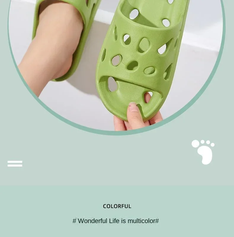 Pantuflas de baño para mujer, sandalias de verano con diseño de queso, zapatos de EVA para hombre, chanclas suaves antideslizantes, pantuflas de interior para parejas
