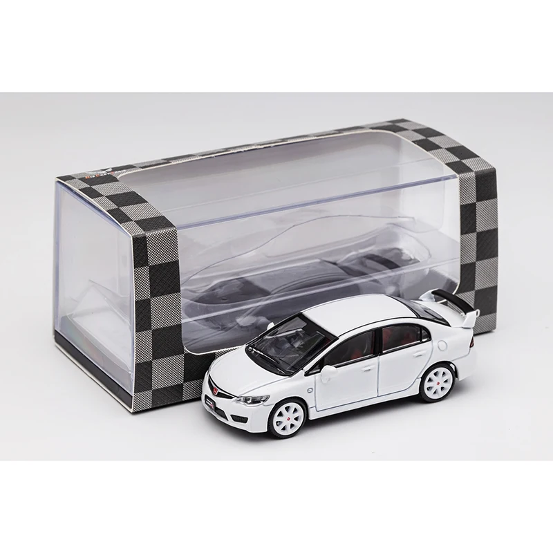 DCT 1:64 Civic Type R Miniature Model Car Vehicle 1/64 Vintage Diecast Toy with Box Hobby Collection for Teenagers Adults Gifts