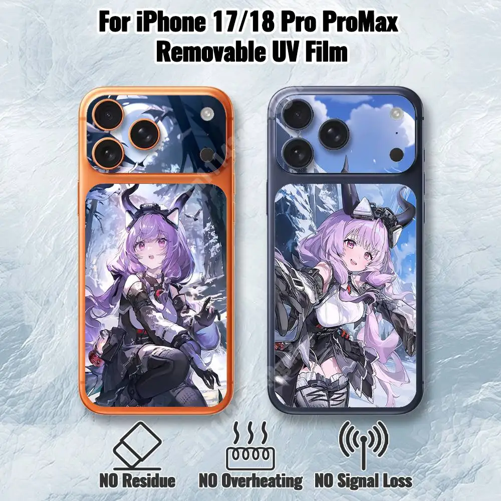 Typhoeus Arknights Endfield Removable UV Film for iPhone 17 Pro 18 ProMax HD Back Sticker