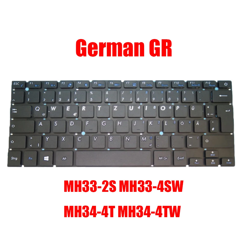 German GR Laptop Keyboard For LDLC For Mercure MH33-2S MH33-4SW MH34-4T MH34-4TW Black Without Backlit New