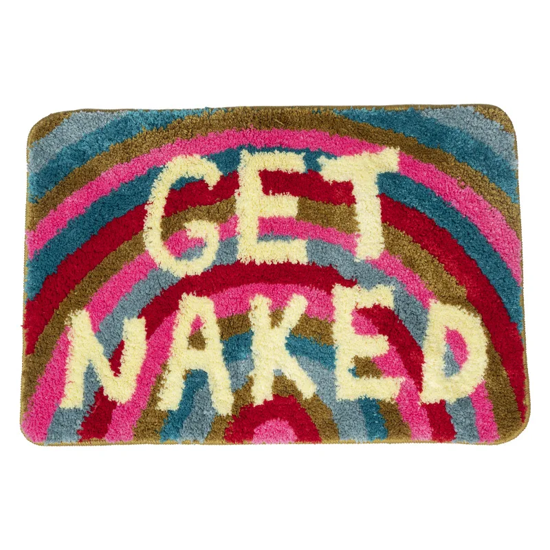 40x60cm 50x80cm Get Naked Bath Mat Bathroom Rugs for Bathtub Mat Cute Bath Rugs for Apartment Decor Tufted Colorful Shower Mats