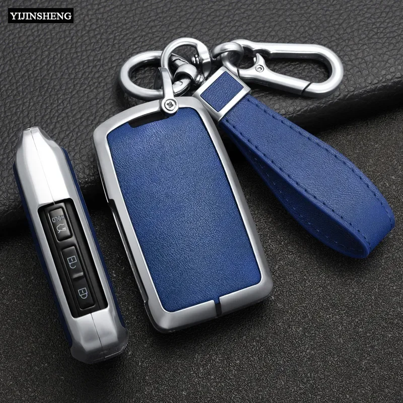 Zinc Alloy +Leather Car Key Case Cover For Mazda 3 Axela BP CX-30 DM CX4 CX5 CX 5 CX-5 CX8 CX9 CX4 2019 2020 2021 2022 2023 2024