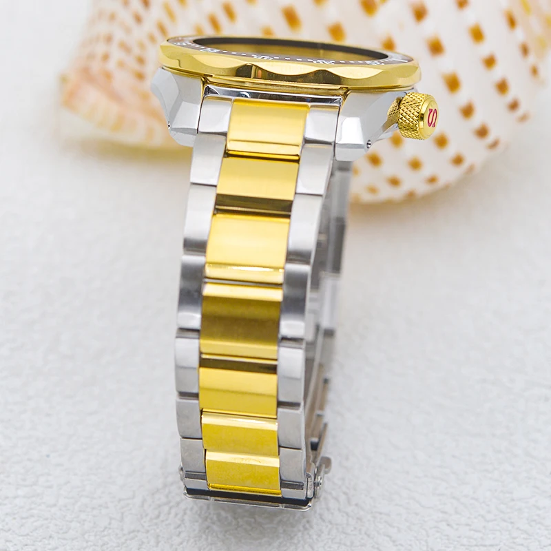 Caja y pulsera de reloj SPB185 SPB187, caja transparente de acero inoxidable, ajuste trasero 7S26 NH35 NH36 4R/6R, reloj de movimiento automático