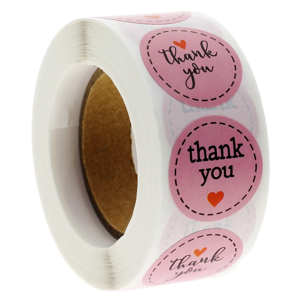 

500pcs Thank You Letter Stickers Diy Gift Label Decals Dessert Cake Packaging Decorative Party Favors Adhesive Stickers For